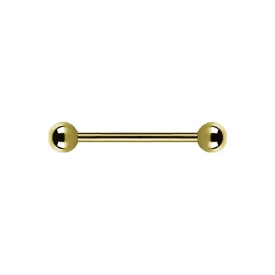 24k gold plated titanium internal barbell