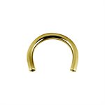 Tige de barbell circulaire interne en titanium plaqué or 24k