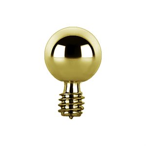 Boule de remplacement interne en titanium plaqué or 24k