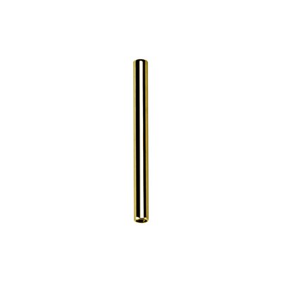 Tige de barbell interne sans filet en titanium plaqué or 24k