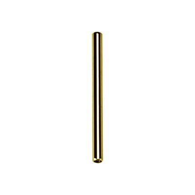 Tige de barbell interne sans filet en titanium plaqué or 24k