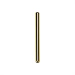 24k gold plated titanium internal threadless barbell stem