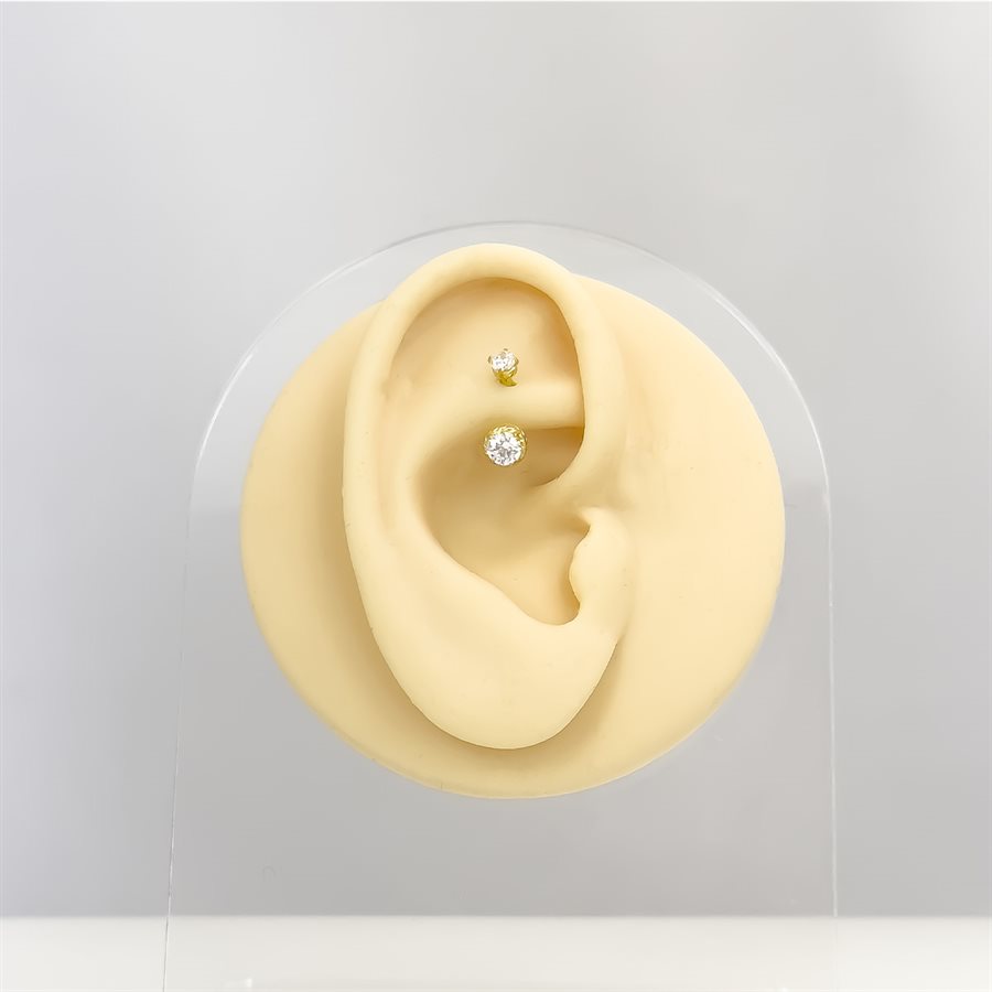 24k gold plated internal rook banana with premium zirconia