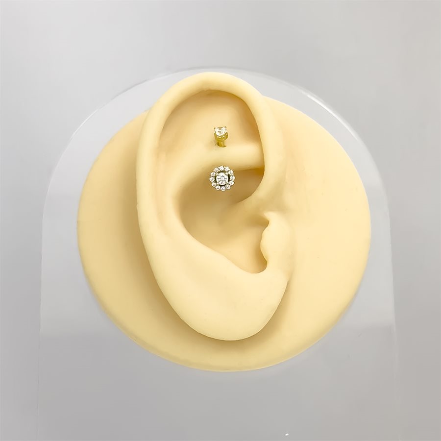 24k gold plated internal rook banana with premium zirconia