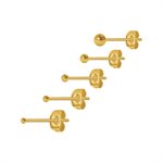 24k gold plated ball earstud