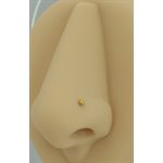 24k gold plated nosescrew with ball