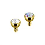 24k gold plated internal micro jewelled ball