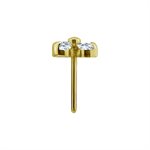 Attache de remplacement sans filet en titanium plaqué or 24k