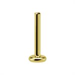 18k gold plated titanium internal threadless (tl) labret pin