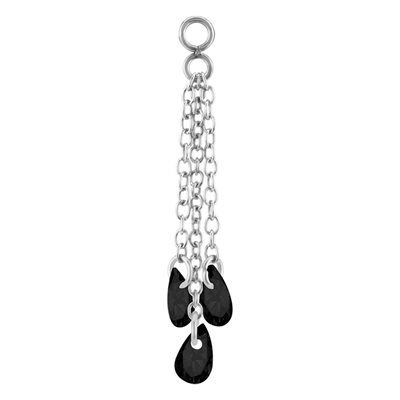 Jewelled chains charm for clicker