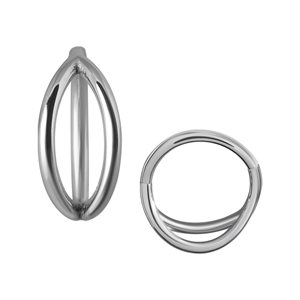 Hinged segment clicker double rings