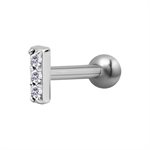 Jewelled one side internal barbell