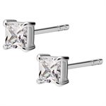 Jewelled square earstuds