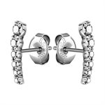 Jewelled crescent climber earstuds