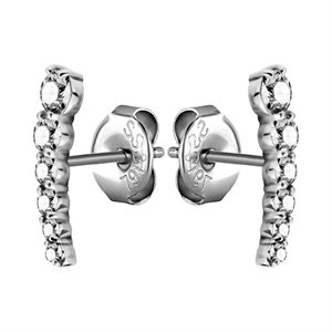 Jewelled crescent climber earstuds