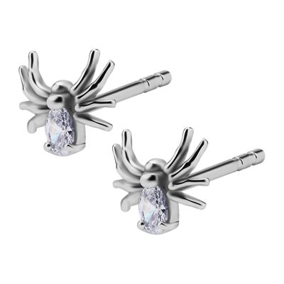 Jewelled spider earstuds