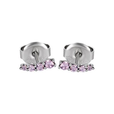 Earstuds with round quartet cubic zirconia