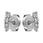 Earstuds with round quartet cubic zirconia