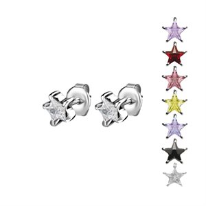 Cubic zirconia star earstud