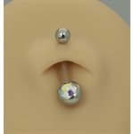 Bioplast navel banana with jewelled steel balls