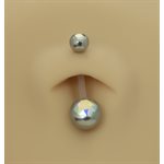 Bioplast navel banana with jewelled steel balls