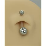 Bioplast navel banana with jewelled steel balls