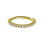 18k gold jewelled hinged clicker