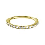 18k gold jewelled hinged clicker