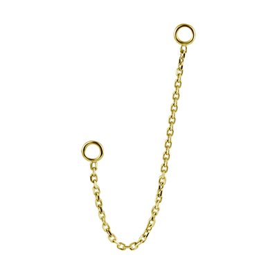 18k gold connecting chain for clicker