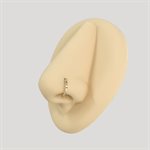 18k gold nose ring clicker set with premium zirconia