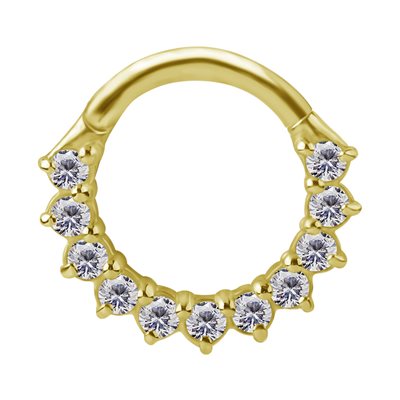 18k gold hinged jewelled clicker