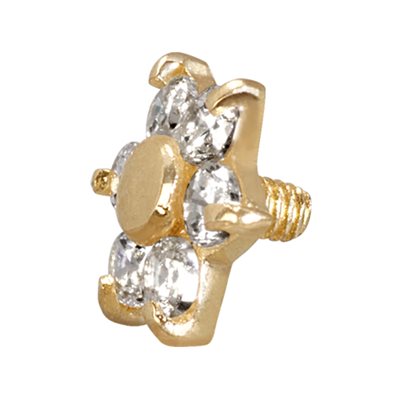 18k gold internal jewelled attachment