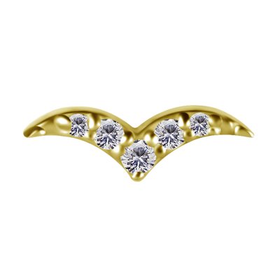 18k gold internal attachment with premium zirconia