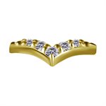 18k gold internal attachment with premium zirconia