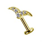 18k gold internal attachment with premium zirconia