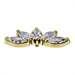 18k gold internal jewelled marquise attachment