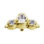 18k gold internal attachment with premium zirconia