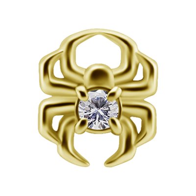 18k gold internal threadless jewelled spider attachment