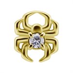 18k gold internal threadless jewelled spider attachment