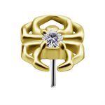 18k gold internal threadless jewelled spider attachment