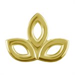 18K gold threadless marquise trinity attachment