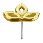 18K gold threadless marquise trinity attachment