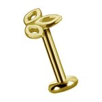 18K gold threadless marquise trinity attachment