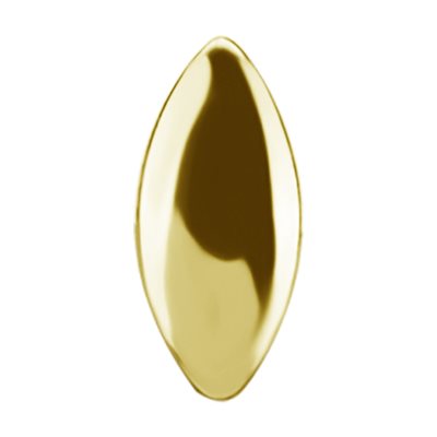 18K gold threadless marquise attachment