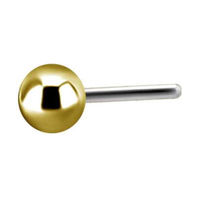 18k gold threadless ball attachment