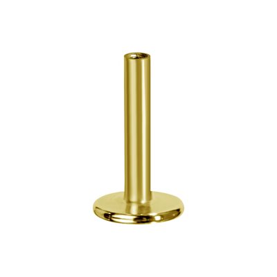 18k gold threadless labret stem