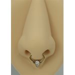 18k gold hinged septum/daith jewelled clicker