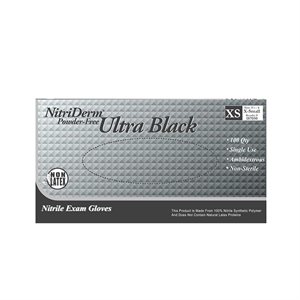 Medical grade black nitrile gloves