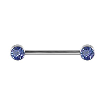 Titanium internal nipple barbell set with premium zirconia