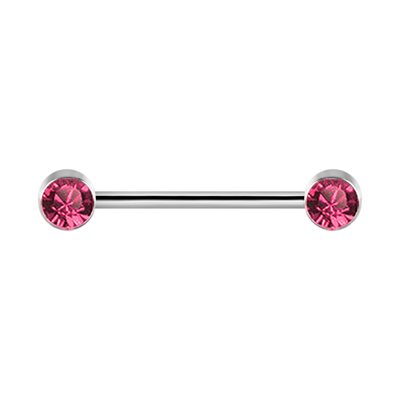 Titanium internal nipple barbell set with premium zirconia